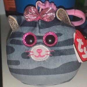Ty plush cat purse/bag charm keychain